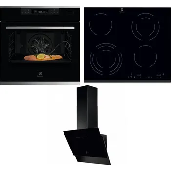 Set domácích spotřebičů ELECTROLUX KOBCS31X + ELECTROLUX EHF6343FOK + ELECTROLUX LFV616K