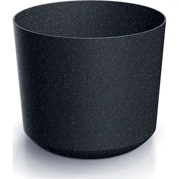 PROSPERPLAST Květináč TUBO ECO WOOD antracit 33,8cm