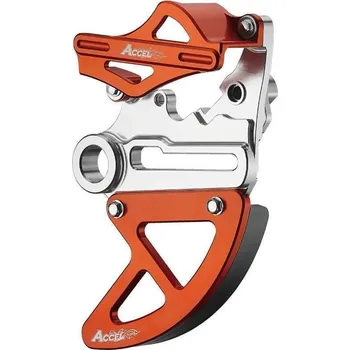 Brzdový kotouč ACCEL kryt zadního třmenu a brzdového koutouče KTM SX/SXF/EXC/EXC-F 13-17, HUSQVARNA TC/FC 15-17 (osa 25 mm), barva oranžová
