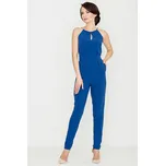 Klasický overal s řetízkem kolo krku K338 LENITIF Barva: Modrá, Velikost: S