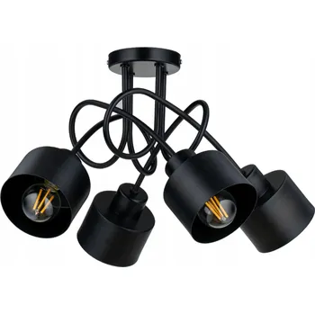 BERGE Závěsná lampa LOFT - 4x E27 - CUBE BLACK LK0004-4XK003