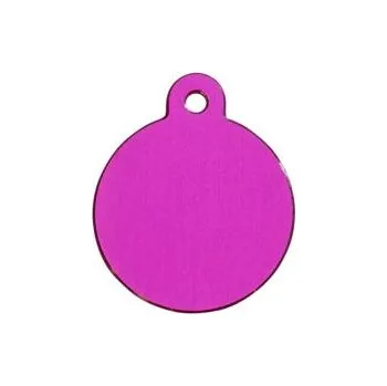 psí známka Psí známka Hi-line Kruh malý růžový 22 mm