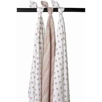 Meyco pleny 120 x 120 cm 3 ks - Block stripe camel