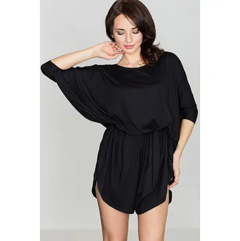 Dámský overall Volný overal z mírně elastické viskózy K315 Barva: Černá, Velikost: ONE SIZE