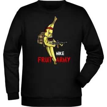 Pánská mikina Mikina Mike - Fruit army - černá