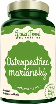 Přírodní produkt GreenFood Nutrition Ostropestřec mariánský 60 cps.