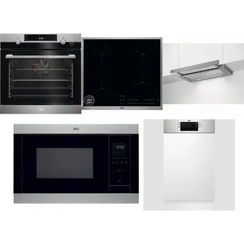 Set domácích spotřebičů AEG Mastery SteamBake BCK455350M + AEG Mastery SenseBoil IAE64413XB + AEG DPE5660M + AEG Mastery MSB2547D-M + AEG Mastery MaxiFlex FEE73517PM