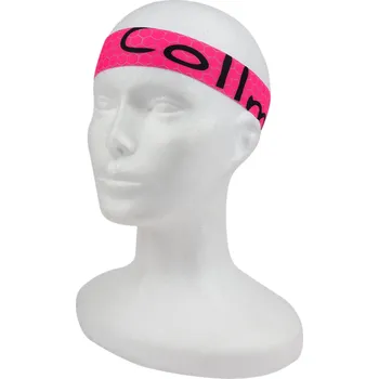 Čelenka COLLM Dětská sportovní úzká čelenka RUN PRO růžová