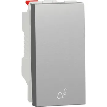 Unica Tlačítko řazení 1/0 ''zvonek'', 1M, Aluminium SCHNEIDER NU310630C