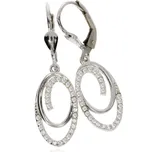 Zlatnictví Helios Visací náušnice z bílého zlata