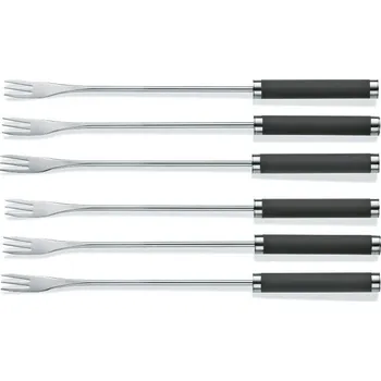 Fondue KELA Fondue vidlička MEYRIN 6 ks nerez/silikon antracit KL-16581