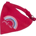 Nobby obojek se šátkem GOOD VIBES pro kočky červený