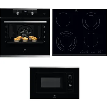 Set domácích spotřebičů ELECTROLUX KODEH70X + ELECTROLUX EHF6343FOK + ELECTROLUX LMS2203EMX