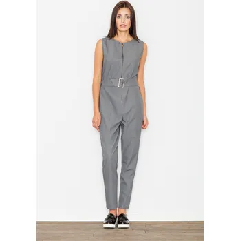 Dámský overall elegantní overal pohodlného a módního střihu M488 Barva: Šedá, Velikost: L