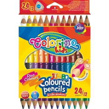 Pastelka Colorino pastelky Jumbo dvoubarevné TRIO 24 barev > varianta 05-24-jumbo