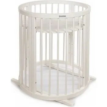 Dětská postýlka Mimiko kulatá postýlka 9v1 Round - Milk