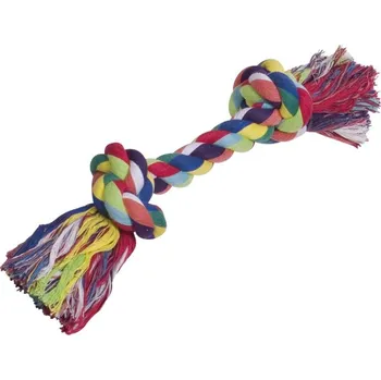 Hračka pro psa Nobby barevné lano 2x uzel bavlna 270g