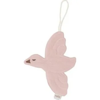 Malomi Kids držátko na dudlík/dekorace Bird - Dusty Pink