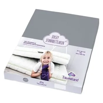 Prostěradlo Träumeland prostěradlo do junior postele bavlna 90 x 200 cm - Anthrazit