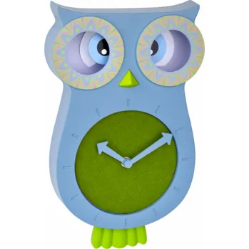 Hodiny TFA 60.3052.06 modrá/zelená Lucy Kids Pendulum Clock Owl