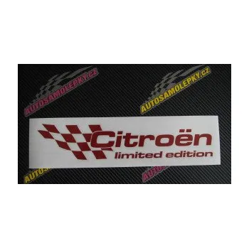 Polep vozidla SAMOLEPKA Citroen limited edition levá (10 - červená) NA AUTO, NÁLEPKA, FÓLIE, POLEP, TUNING, VLASTNÍ TEXT, TISK, AUTOSAMOLEPKY.cz, POLEPY, OBRÁZEK, LOGO, SAMOLEPKY