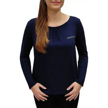 Dámská halenka Halenka od firmy Elain tmavě modrá do gumičky Velikosti Elain: M