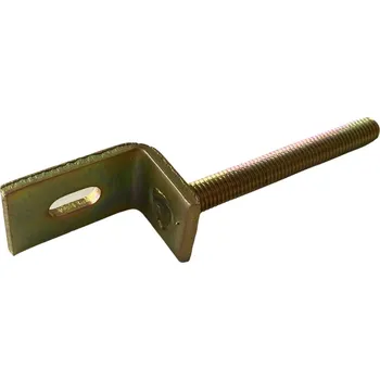 Příslušenství pro plot Držák plotového dílce "L" M12 x 150 mm, žlutý zinek, pro betonové sloupky