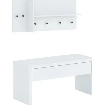 Předsíňová stěna Casarredo Sestava lavice s věšákem FELIX bílá mat
