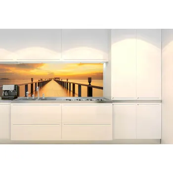 Fototapeta Samolepicí fototapeta na kuchyňskou linku Dřevěný most KI-180-114 / Fototapety do kuchyně Dimex (180 x 60 cm)