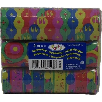 Party dekorace Serpentiny různé motivy 4 m [3 role]