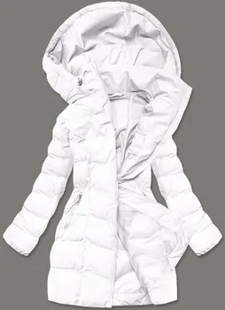 Dámská zimní bunda s kapucí 5M750-281 bílá XL