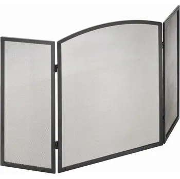 Krbová zástěna HELFARE zástěna 960x610mm, 3-dílná, ocel, černá