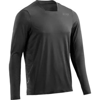 Pánské tričko CEP běžecké tričko s dlouhým rukávem - pánské - černá Velikost: S