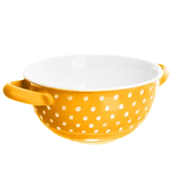 Moravská keramika Miska puntík 0,5l Barva: žlutá