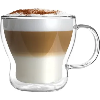 Stolování Skleněné hrnky v sadě 2 ks na cappuccino/dvoustěnné 370 ml Bolla – Vialli Design ID_1205368