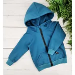 Kulišárny Mikina zipper TEAL VELIKOST: 92