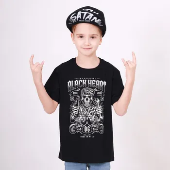 Chlapecké tričko BLACK HEART Dětské Triko BLACK HART DRUNK RIDER Barva: Černá, Velikost: 5-6-R