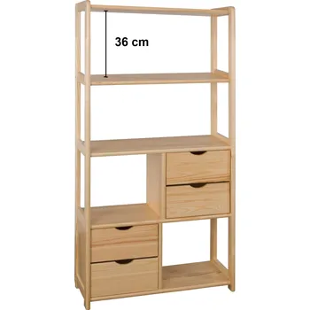 regál Drewmax RG142 dřevěný regál masiv borovice