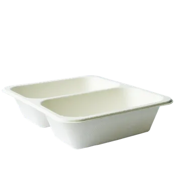 Jednorázové nádobí EcoPack EKO - BIO zatavovací miska 2D cukrová třtina 227x178x50 mm bílá bal/50 ks