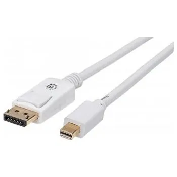 Kabel MANHATTAN kabel Mini DisplayPort Male to DisplayPort Male, 2m, White
