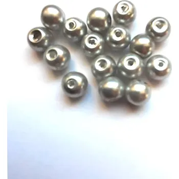 Materiál na výrobu šperku voskové perly 6 mm stříbrné
