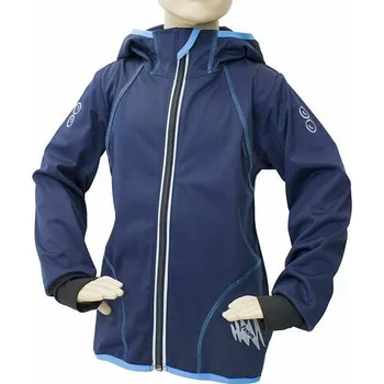 Chlapecká bunda Fantom Tenká softshellová bunda S KAPUCÍ -TMAVĚ MODRÁ KONFEKČNÍ VELIKOST: 86