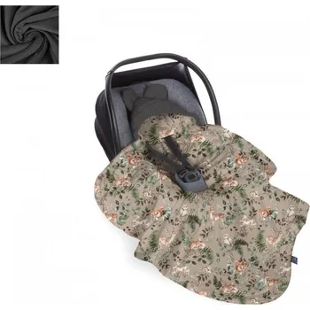 Dětská deka Deka do autosedačky BabySteps Barva: Animal Garden Light - Dark Gray