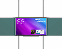 Interaktivní sestava s LCD panely (86") na pylonu s tabulemi na křídu - LCD PYL320-86XOPT5862+ZZZZ
