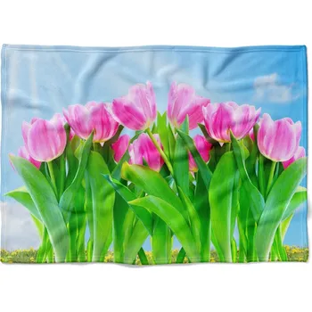 Dětská deka Deka Tulipány (Rozměr : 200 x 140 cm, Podšití beránkem: NE)