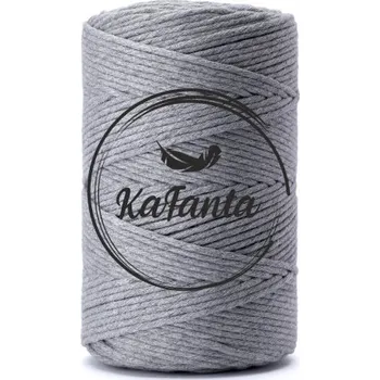 Příze Macrame příze KaFanta PREMIUM 3mm/200m - grey