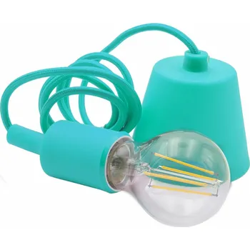 CENTURY SILIKONOVÝ ZÁVĚS FANTASY TYRKYSOVÝ pro LED žárovky délka 150cm E27 IP20 Visual Box