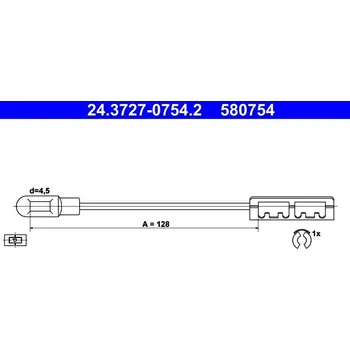 Auto-moto Lanovod parkovací brzdy ATE 24.3727-0754.2