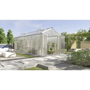 Skleník Skleník Vitavia Zeus Comfort 15700 polykarbonát 10 mm 258,4 x 614 cm hliník vč. podlahového rámu