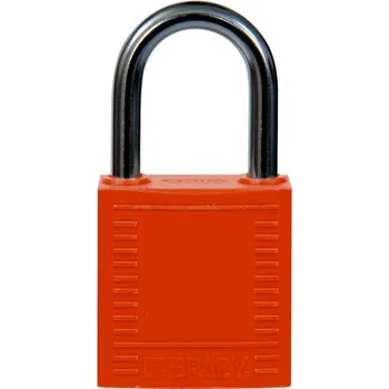 Visací zámek Nylonové zámky s 25 mm hliníkovým okem, červená, 6 ks